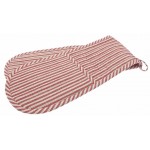 County Ticking Dorset Red double oven glove